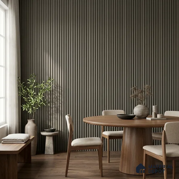 Cappucino Brown Plain Colour Look PN 07163 9.5 ft x 4.7 inch Charcoal Panel - 11 mm | Suitable for Feature Wall, TV Unit & Living Room | Width is Subjected to 5% Variation