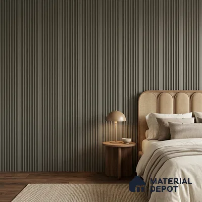 Cappucino Brown Plain Colour Look PN 07163 9.5 ft x 4.7 inch Charcoal Panel - 11 mm | Suitable for Feature Wall, TV Unit & Living Room | Width is Subjected to 5% Variation