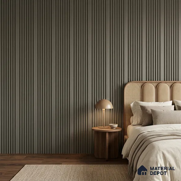 Cappucino Brown Plain Colour Look PN 07163 9.5 ft x 4.7 inch Charcoal Panel - 11 mm | Suitable for Feature Wall, TV Unit & Living Room | Width is Subjected to 5% Variation