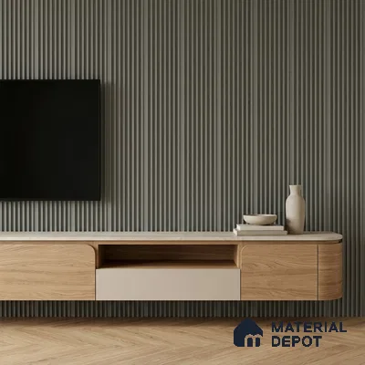 Cappucino Brown Plain Colour Look PN 07163 9.5 ft x 4.7 inch Charcoal Panel - 11 mm | Suitable for Feature Wall, TV Unit & Living Room | Width is Subjected to 5% Variation