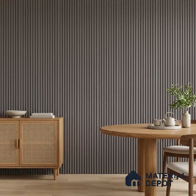 Cappucino Brown Plain Colour Look PN 07164 9.5 ft x 4.7 inch Charcoal Panel - 11 mm | Suitable for Feature Wall, TV Unit & Living Room | Width is Subjected to 5% Variation