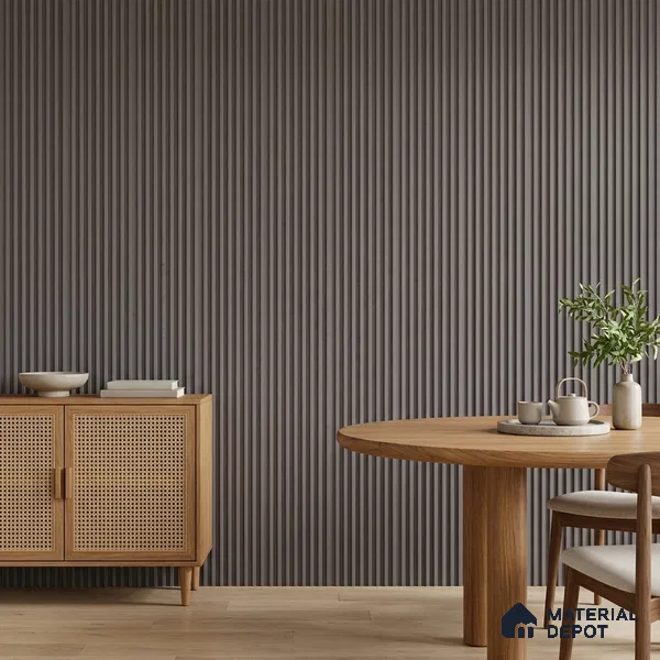 Cappucino Brown Plain Colour Look PN 07164 9.5 ft x 4.7 inch Charcoal Panel - 11 mm | Suitable for Feature Wall, TV Unit & Living Room | Width is Subjected to 5% Variation