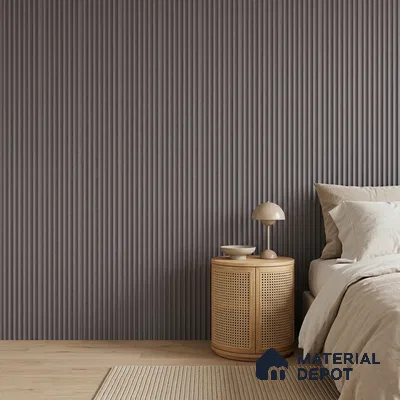 Cappucino Brown Plain Colour Look PN 07164 9.5 ft x 4.7 inch Charcoal Panel - 11 mm | Suitable for Feature Wall, TV Unit & Living Room | Width is Subjected to 5% Variation