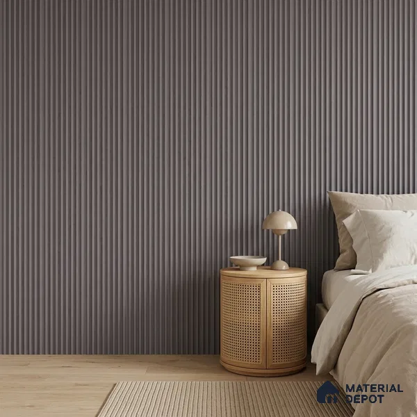Cappucino Brown Plain Colour Look PN 07164 9.5 ft x 4.7 inch Charcoal Panel - 11 mm | Suitable for Feature Wall, TV Unit & Living Room | Width is Subjected to 5% Variation