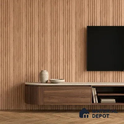 Wooden Look PN 07165 9.5 ft x 4.7 inch Charcoal Panel - 11 mm | Suitable for Feature Wall, TV Unit & Living Room | Width is Subjected to 5% Variation