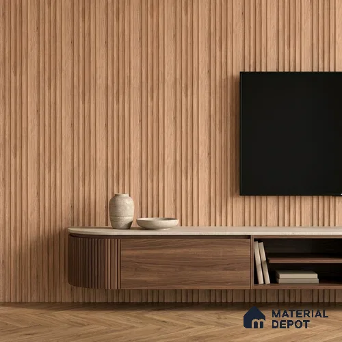 Wooden Look PN 07165 9.5 ft x 4.7 inch Charcoal Panel - 11 mm | Suitable for Feature Wall, TV Unit & Living Room | Width is Subjected to 5% Variation