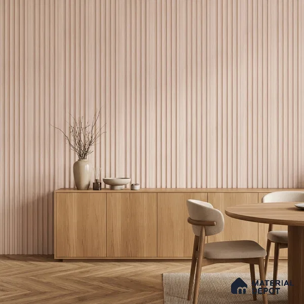 Cappuccino Beige Fabric Look PN 07167 9.5 ft x 4.7 inch Charcoal Panel - 11 mm | Suitable for Feature Wall, TV Unit & Living Room | Width is Subjected to 5% Variation