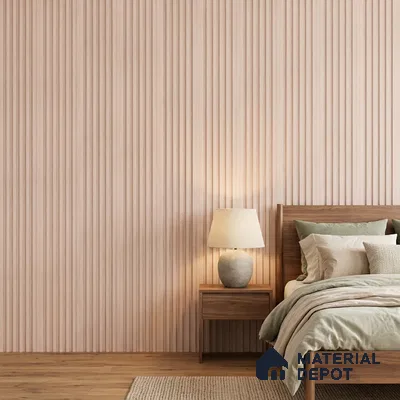 Cappuccino Beige Fabric Look PN 07167 9.5 ft x 4.7 inch Charcoal Panel - 11 mm | Suitable for Feature Wall, TV Unit & Living Room | Width is Subjected to 5% Variation