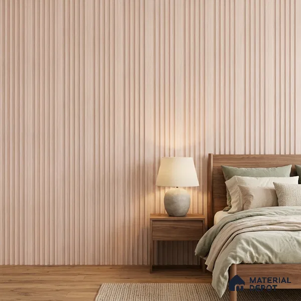 Cappuccino Beige Fabric Look PN 07167 9.5 ft x 4.7 inch Charcoal Panel - 11 mm | Suitable for Feature Wall, TV Unit & Living Room | Width is Subjected to 5% Variation