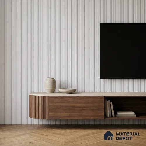 Dove Grey Plain Colour Look PN 07168 9.5 ft x 4.7 inch Charcoal Panel - 11 mm | Suitable for Feature Wall, TV Unit & Living Room | Width is Subjected to 5% Variation