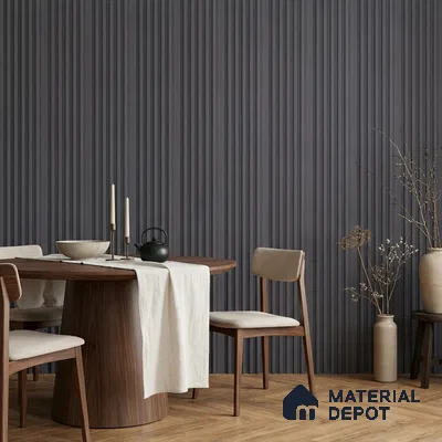 Graphite Grey Plain Colour Look PN 07170 9.5 ft x 4.7 inch Charcoal Panel - 11 mm | Suitable for Feature Wall, TV Unit & Living Room | Width is Subjected to 5% Variation