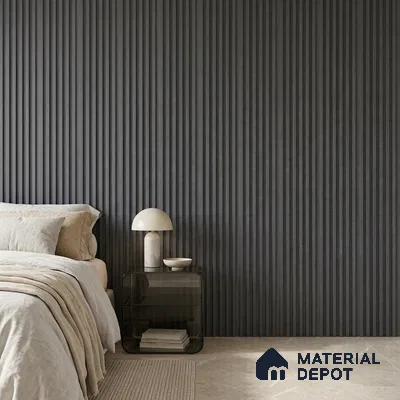Graphite Grey Plain Colour Look PN 07170 9.5 ft x 4.7 inch Charcoal Panel - 11 mm | Suitable for Feature Wall, TV Unit & Living Room | Width is Subjected to 5% Variation