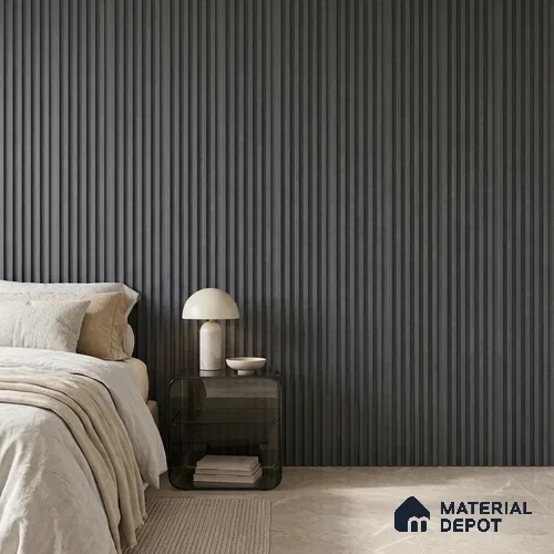 Graphite Grey Plain Colour Look PN 07170 9.5 ft x 4.7 inch Charcoal Panel - 11 mm | Suitable for Feature Wall, TV Unit & Living Room | Width is Subjected to 5% Variation