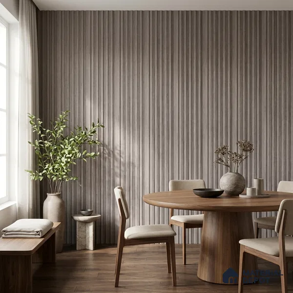 Wooden Look PN 07171 9.5 ft x 4.7 inch Charcoal Panel - 11 mm | Suitable for Feature Wall, TV Unit & Living Room | Width is Subjected to 5% Variation