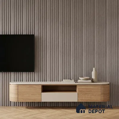 Wooden Look PN 07171 9.5 ft x 4.7 inch Charcoal Panel - 11 mm | Suitable for Feature Wall, TV Unit & Living Room | Width is Subjected to 5% Variation