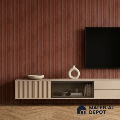 Wooden Look PN 07172 9.5 ft x 4.7 inch Charcoal Panel - 11 mm | Suitable for Feature Wall, TV Unit & Living Room | Width is Subjected to 5% Variation