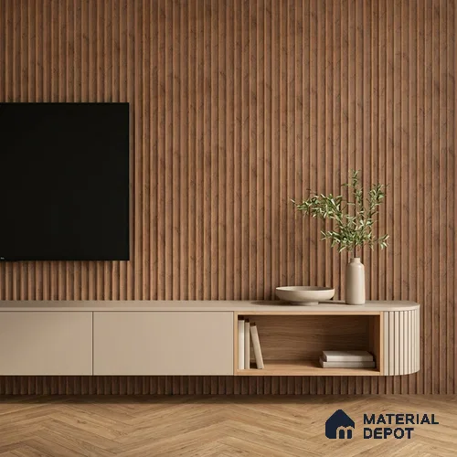 Wooden Look PN 07374 8 ft x 9.6 inch PVC Panel - 10 mm | Suitable for Living Room, Bedroom & Office | Width is Subjected to 5% Variation