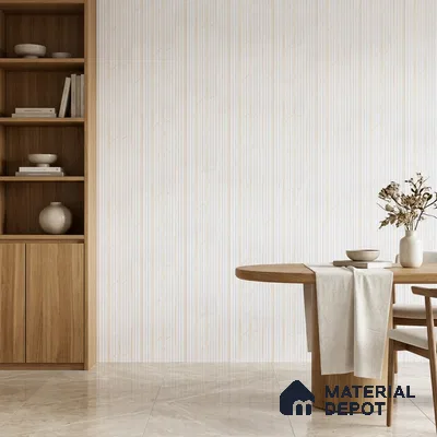 Frosty White Marble Look PN 07386 8 ft x 9.6 inch PVC Panel - 10 mm | Suitable for Living Room, Bedroom & Office | Width is Subjected to 5% Variation