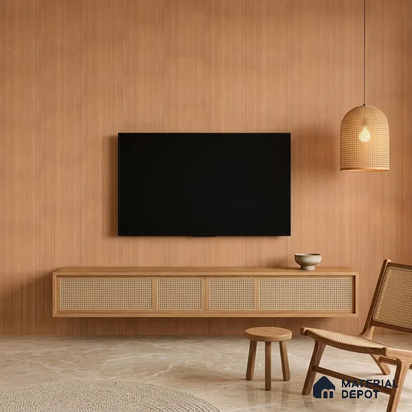 Wooden Look PN 07411 8 ft x 12 inch PVC Panel - 10 mm | Suitable for Living Room, Bedroom & Office | Width is Subjected to 5% Variation