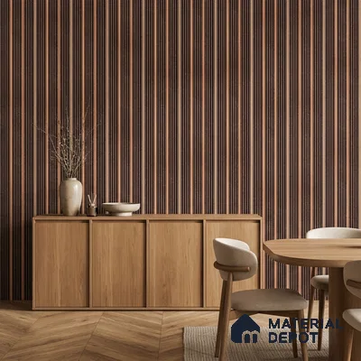 Cappucino Brown Patterned Look PN 07446 8 ft x 4.8 inch PVC Panel - 10 mm | Suitable for Living Room, Bedroom & Office | Width is Subjected to 5% Variation
