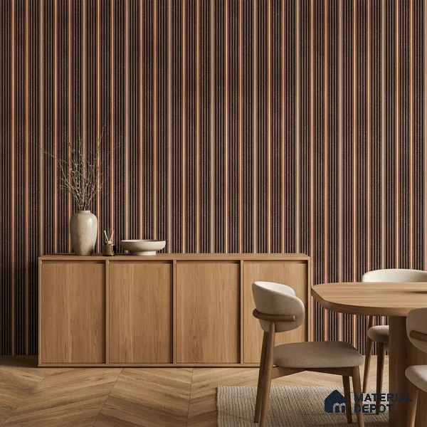 Cappucino Brown Patterned Look PN 07446 8 ft x 4.8 inch PVC Panel - 10 mm | Suitable for Living Room, Bedroom & Office | Width is Subjected to 5% Variation