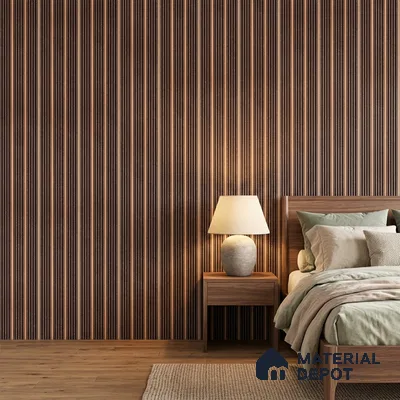 Cappucino Brown Patterned Look PN 07446 8 ft x 4.8 inch PVC Panel - 10 mm | Suitable for Living Room, Bedroom & Office | Width is Subjected to 5% Variation