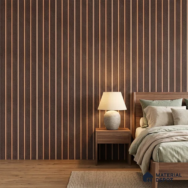 Cappucino Brown Patterned Look PN 07446 8 ft x 4.8 inch PVC Panel - 10 mm | Suitable for Living Room, Bedroom & Office | Width is Subjected to 5% Variation