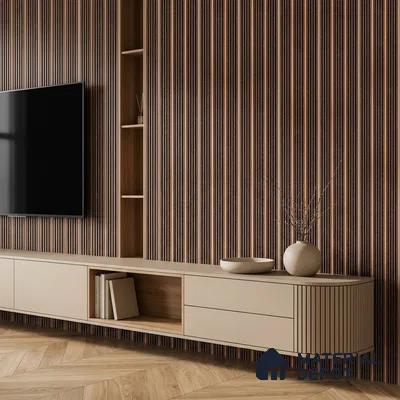 Cappucino Brown Patterned Look PN 07446 8 ft x 4.8 inch PVC Panel - 10 mm | Suitable for Living Room, Bedroom & Office | Width is Subjected to 5% Variation