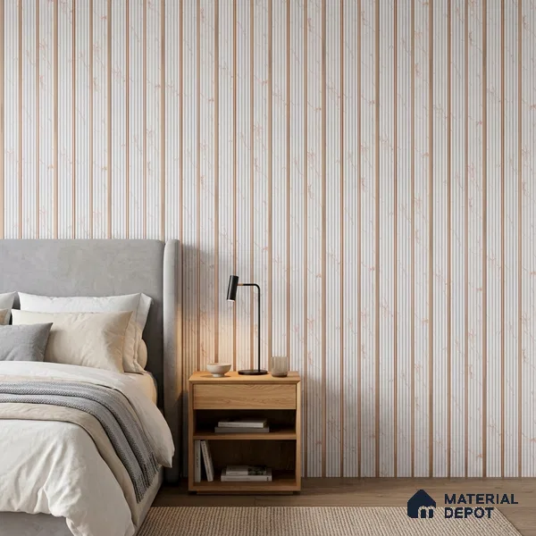 Dove Grey Marble Look PN 07447 8 ft x 4.8 inch PVC Panel - 10 mm | Suitable for Living Room, Bedroom & Office | Width is Subjected to 5% Variation