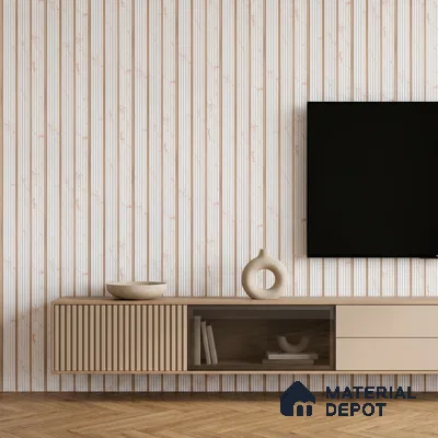 Dove Grey Marble Look PN 07447 8 ft x 4.8 inch PVC Panel - 10 mm | Suitable for Living Room, Bedroom & Office | Width is Subjected to 5% Variation