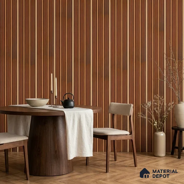 Wooden Look PN 07448 8 ft x 4.8 inch PVC Panel - 10 mm | Suitable for Living Room, Bedroom & Office | Width is Subjected to 5% Variation