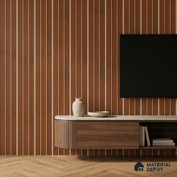 Wooden Look PN 07448 8 ft x 4.8 inch PVC Panel - 10 mm | Suitable for Living Room, Bedroom & Office | Width is Subjected to 5% Variation