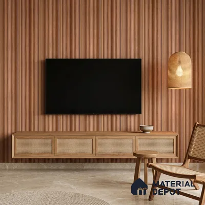Wooden Look PN 07449 8 ft x 4.8 inch PVC Panel - 10 mm | Suitable for Living Room, Bedroom & Office | Width is Subjected to 5% Variation