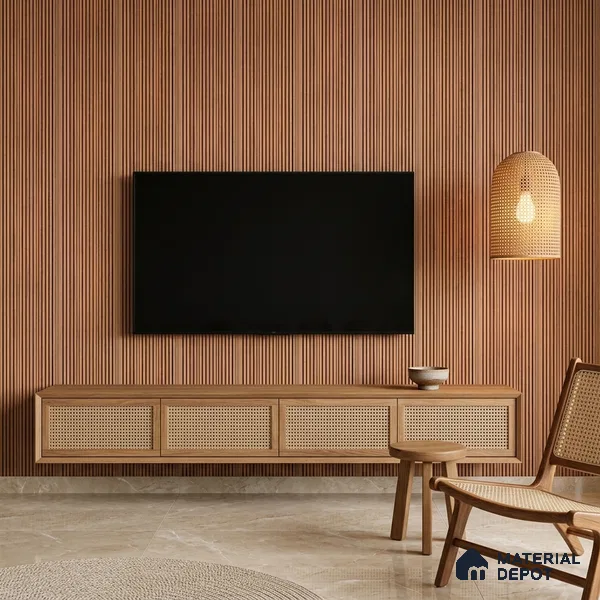 Wooden Look PN 07449 8 ft x 4.8 inch PVC Panel - 10 mm | Suitable for Living Room, Bedroom & Office | Width is Subjected to 5% Variation