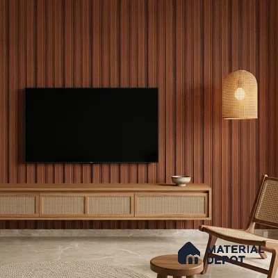 Wooden Look PN 07457 8 ft x 4.8 inch PVC Panel - 10 mm | Suitable for Living Room, Bedroom & Office | Width is Subjected to 5% Variation