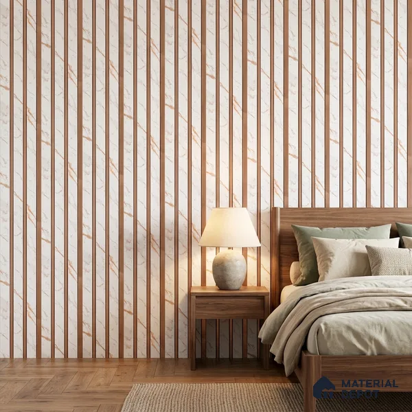 Ivory Pearl Marble Look PN 07459 8 ft x 4.8 inch PVC Panel - 10 mm | Suitable for Living Room, Bedroom & Office | Width is Subjected to 5% Variation