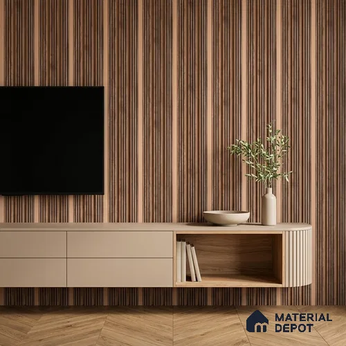 Wooden Look PN 07463 8 ft x 4.8 inch PVC Panel - 10 mm | Suitable for Living Room, Bedroom & Office | Width is Subjected to 5% Variation