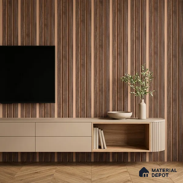Wooden Look PN 07463 8 ft x 4.8 inch PVC Panel - 10 mm | Suitable for Living Room, Bedroom & Office | Width is Subjected to 5% Variation
