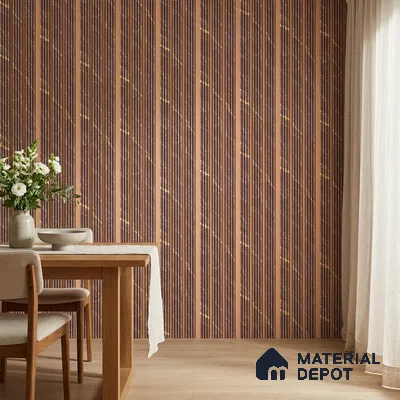Wooden Look PN 07464 8 ft x 4.8 inch PVC Panel - 10 mm | Suitable for Living Room, Bedroom & Office | Width is Subjected to 5% Variation