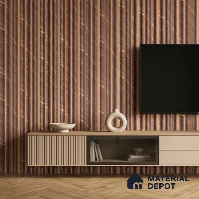 Wooden Look PN 07464 8 ft x 4.8 inch PVC Panel - 10 mm | Suitable for Living Room, Bedroom & Office | Width is Subjected to 5% Variation