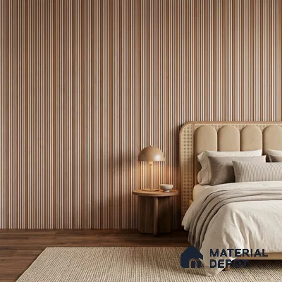 Warm Beige Plain Colour Look PN 07465 8 ft x 4.8 inch PVC Panel - 10 mm | Suitable for Living Room, Bedroom & Office | Width is Subjected to 5% Variation