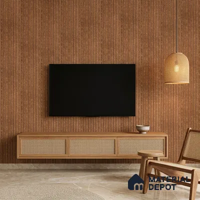 Mud Brown Stone Look PN 07470 8 ft x 4.8 inch PVC Panel - 10 mm | Suitable for Living Room, Bedroom & Office | Width is Subjected to 5% Variation