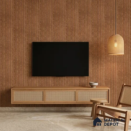 Mud Brown Stone Look PN 07470 8 ft x 4.8 inch PVC Panel - 10 mm | Suitable for Living Room, Bedroom & Office | Width is Subjected to 5% Variation