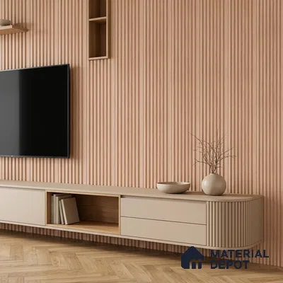 Wooden Look PN 07473 8 ft x 4.8 inch PVC Panel - 10 mm | Suitable for Living Room, Bedroom & Office | Width is Subjected to 5% Variation
