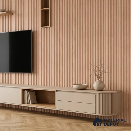 Wooden Look PN 07473 8 ft x 4.8 inch PVC Panel - 10 mm | Suitable for Living Room, Bedroom & Office | Width is Subjected to 5% Variation