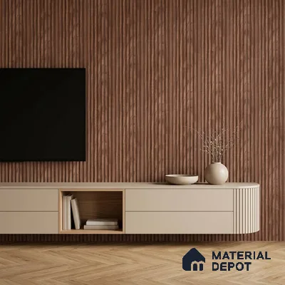 Wooden Look PN 07476 8 ft x 4.8 inch PVC Panel - 10 mm | Suitable for Living Room, Bedroom & Office | Width is Subjected to 5% Variation