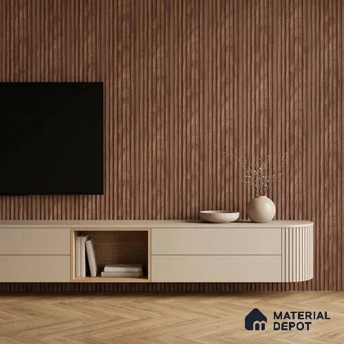 Wooden Look PN 07476 8 ft x 4.8 inch PVC Panel - 10 mm | Suitable for Living Room, Bedroom & Office | Width is Subjected to 5% Variation
