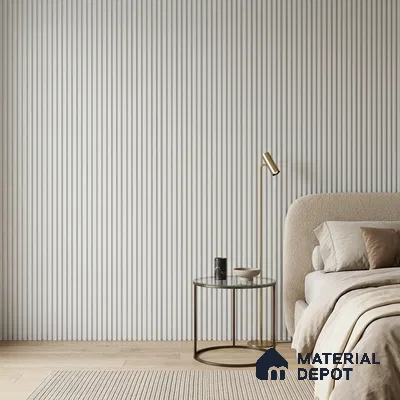 Dove Grey Plain Colour Look PN 07477 8 ft x 4.8 inch PVC Panel - 10 mm | Suitable for Living Room, Bedroom & Office | Width is Subjected to 5% Variation