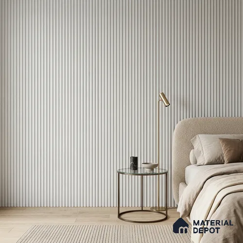 Dove Grey Plain Colour Look PN 07477 8 ft x 4.8 inch PVC Panel - 10 mm | Suitable for Living Room, Bedroom & Office | Width is Subjected to 5% Variation