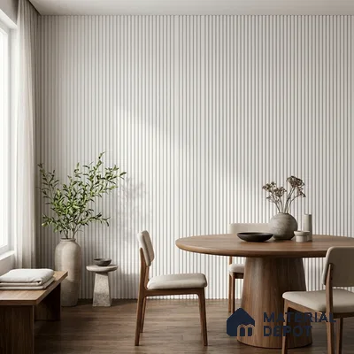 Ivory Beige Plain Colour Look PN 07478 8 ft x 4.8 inch PVC Panel - 10 mm | Suitable for Living Room, Bedroom & Office | Width is Subjected to 5% Variation